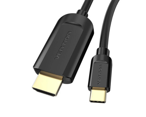 Кабель Vention Type-C to HDMI 4K 30Hz Cable 1.5M Black (CGUBG) (CGUBG)