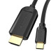 Кабель Vention Type-C to HDMI 4K 30Hz Cable 1.5M Black (CGUBG) (CGUBG)
