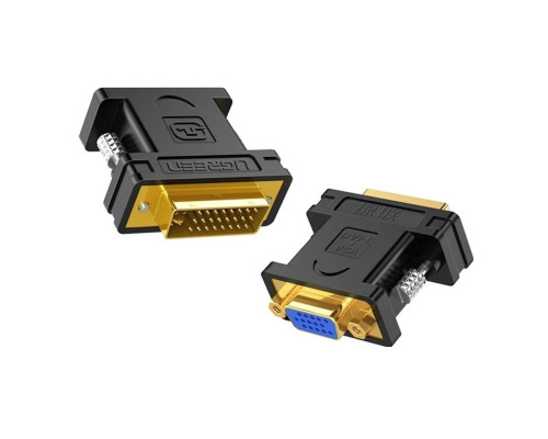 Перехідник UGREEN DVI (24+5) Male to VGA Female Converter (Black)(UGR-20122) (UGR-20122)