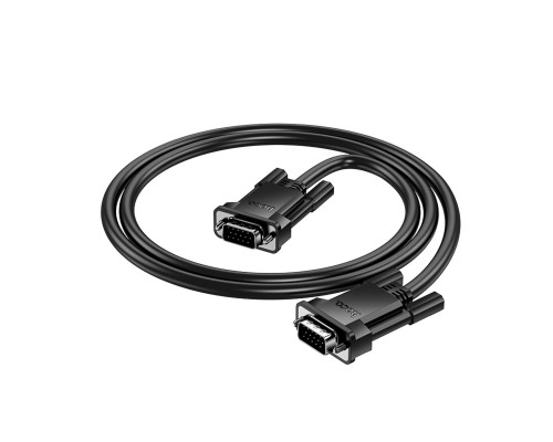 Кабель HOCO US11 VGA male to VGA male HD data cable(L=1M) Black (6942007628204)