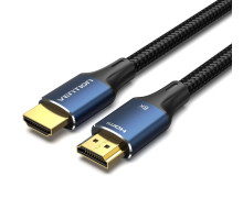 Кабель Vention Cotton Braided HDMI-A Male to Male HD Cable 8K 1.5M Blue Aluminum Alloy Type (ALGLG)