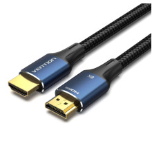 Кабель Vention Cotton Braided HDMI-A Male to Male HD Cable 8K 1.5M Blue Aluminum Alloy Type (ALGLG)