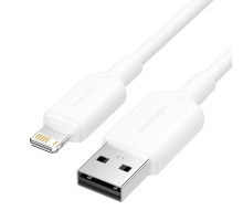 Кабель Vention USB 2.0 Type-A Male to Lightning Male 2.4A Cable 1M White PVC Type (LAMWF)