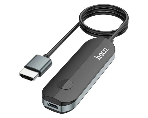 Кабель-перехiдник HOCO UA23 Flowing wireless display adapter(iP version) Black (6931474789785)