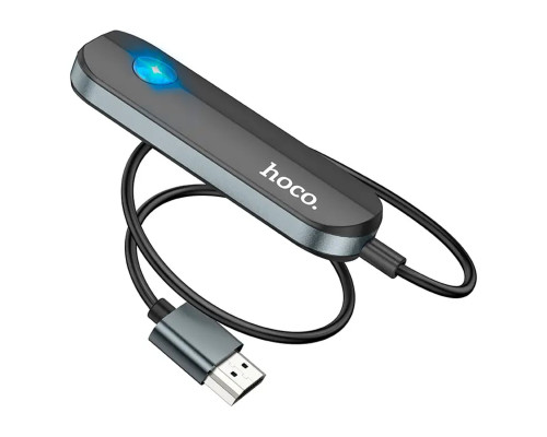 Кабель-перехiдник HOCO UA23 Flowing wireless display adapter(iP version) Black (6931474789785)