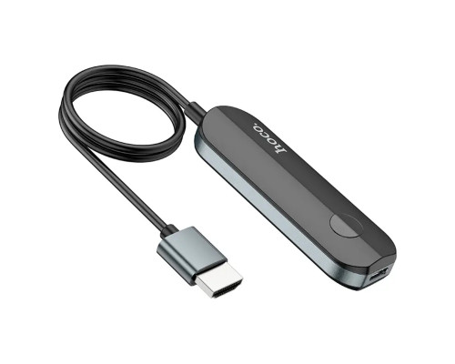 Кабель-перехiдник HOCO UA23 Flowing wireless display adapter(iP version) Black (6931474789785)