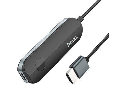 Кабель-перехiдник HOCO UA23 Flowing wireless display adapter(iP version) Black (6931474789785)