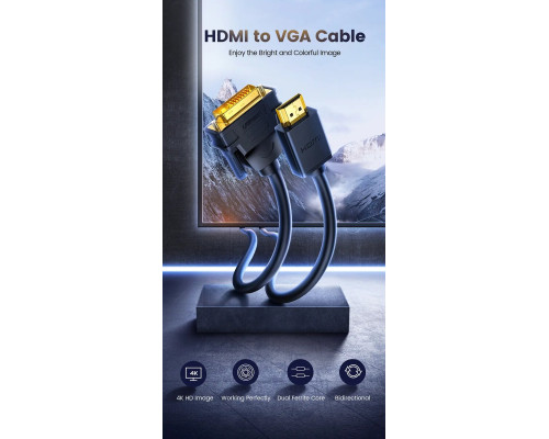 Кабель UGREEN HD106 HDMI to DVI Cable 2m (Black) (UGR-10135) (UGR-10135)