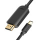 Кабель Vention Type-C to HDMI 4K 30Hz Cable 1M Black (CGUBF) (CGUBF)