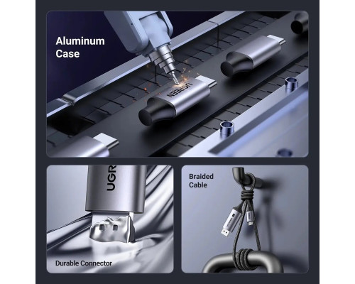 Кабель UGREEN CM556 USB-C to DisplayPort 8K Cable 1m(UGR-25157) (UGR-25157)