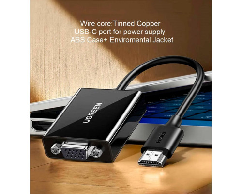 Перехідник UGREEN CM611 HDMI to VGA Adapter(UGR-90813) (UGR-90813)