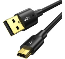 Перехідник UGREEN US132 USB 2.0 A Male to Mini 5 Pin Male Cable 1m (Black)(UGR-10355) (UGR-10355)