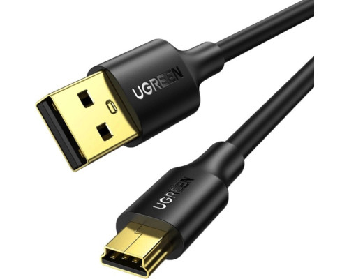 Перехідник UGREEN US132 USB 2.0 A Male to Mini 5 Pin Male Cable 1m (Black)(UGR-10355) (UGR-10355)