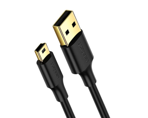 Перехідник UGREEN US132 USB 2.0 A Male to Mini 5 Pin Male Cable 1m (Black)(UGR-10355) (UGR-10355)