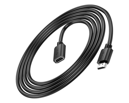 Кабель HOCO US13 HDTV male to HDTV female HD extension data cable(L=2M) Black (6942007628259)