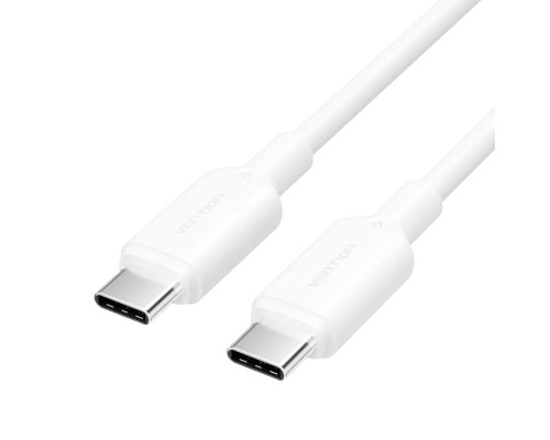 Кабель Vention USB 2.0 Type-C Male to Type-C Male 3A Cable 2M White PVC Type (TRCWH)