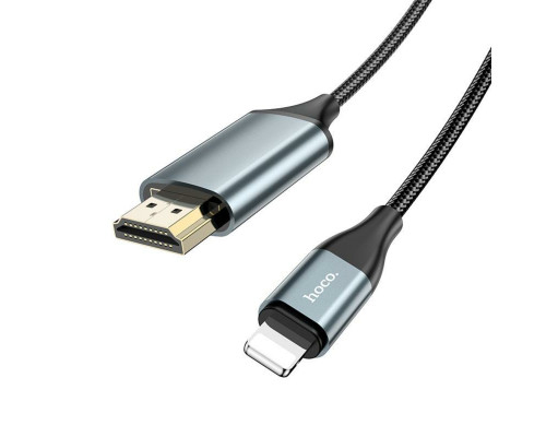 Кабель HOCO UA15 High-definition on-screen cable for iP to HDTV Metal Gray (6931474750365)