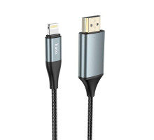 Кабель HOCO UA15 High-definition on-screen cable for iP to HDTV Metal Gray (6931474750365)