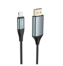 Кабель HOCO UA15 High-definition on-screen cable for iP to HDTV Metal Gray (6931474750365)