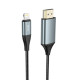 Кабель HOCO UA15 High-definition on-screen cable for iP to HDTV Metal Gray (6931474750365)