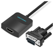 Адаптер Vention VGA to HDMI Converter with Female Micro USB and Audio Port 0.15M Black (ACNBB) (ACNBB)