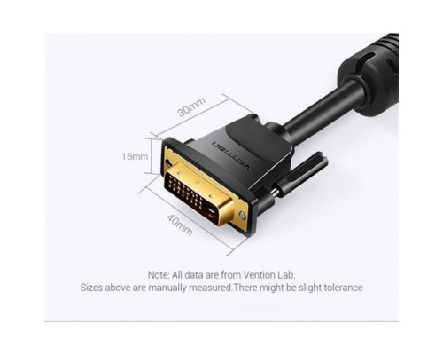 Кабель Vention DVI(24+1) Male to Male Cable 1.5M Black (EAABG) (EAABG)