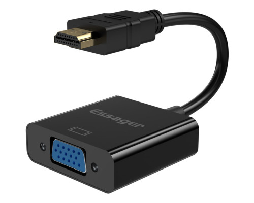 Адаптер ESSAGER Phantom HD Convertor (HDMI to VGA) Black (EZJHV-HY01)