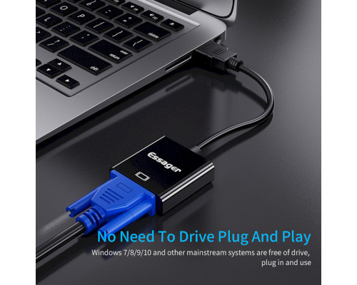 Адаптер ESSAGER Phantom HD Convertor (HDMI to VGA) Black (EZJHV-HY01)