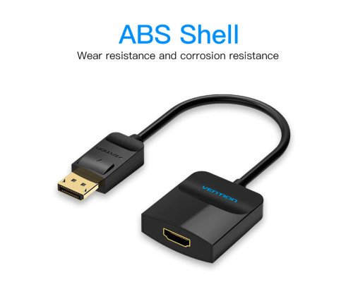 Адаптер Vention DP to HDMI Converter 0.15M Black (HBGBB)