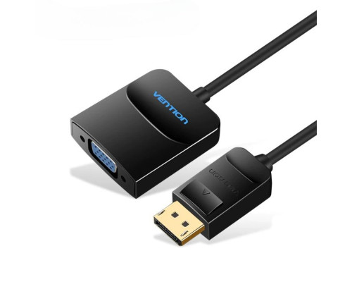 Перехідник Vention DP to VGA Converter 0.15M Black (HBFBB) (HBFBB)