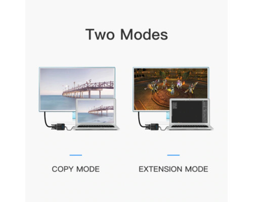 Перехідник Vention DP to VGA Converter 0.15M Black (HBFBB) (HBFBB)