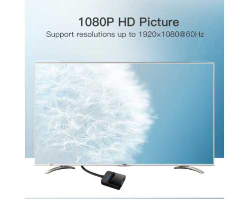 Перехідник Vention DP to VGA Converter 0.15M Black (HBFBB) (HBFBB)