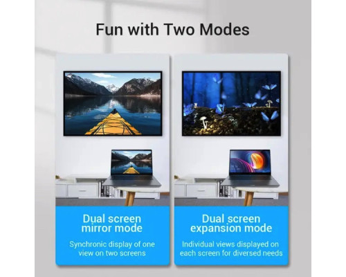 Адаптер Vention HDMI 90 Degree Male to Female Adapter Black (AIOB0) (AIOB0)