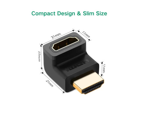 Адаптер UGREEN HDMI 4K Adapter Male to Female Up-angled (UGR-20110)