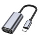 Кабель-перехiдник HOCO UA21 Origin Type-C to VGA converter Metal Gray (6931474784100)