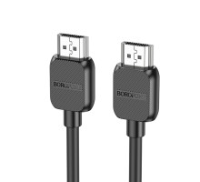 Кабель BOROFONE BUS02 Vivido HDTV 2.0 male-to-male 4K HD data cable(L=3M) Black (6941991105999)