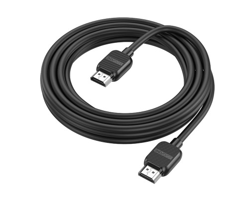 Кабель BOROFONE BUS02 Vivido HDTV 2.0 male-to-male 4K HD data cable(L=3M) Black (6941991105999)