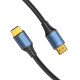 Кабель Vention Cotton Braided HDMI-A Male to Male HD v2.1 Cable 8K 1M Blue Aluminum Alloy Type (ALGLF) (ALGLF)