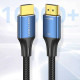 Кабель Vention Cotton Braided HDMI-A Male to Male HD v2.1 Cable 8K 1M Blue Aluminum Alloy Type (ALGLF) (ALGLF)