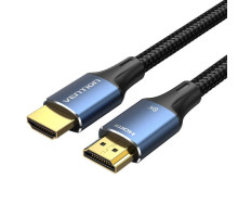 Кабель Vention Cotton Braided HDMI-A Male to Male HD v2.1 Cable 8K 1M Blue Aluminum Alloy Type (ALGLF) (ALGLF)