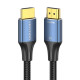 Кабель Vention Cotton Braided HDMI-A Male to Male HD v2.1 Cable 8K 1M Blue Aluminum Alloy Type (ALGLF) (ALGLF)