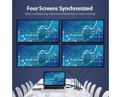 Сплітер Vention 1 In 2 Out HDMI Splitter 4K 30Hz Gold Aluminum Alloy Type EU Standard (ACBG0-EU) (ACBG0-EU)