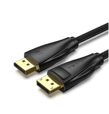 Кабель Vention DisplayPort, 1 м, v1.4 чорний, 8K 60 Hz, 4K 144Hz, 2K 165Hz, 1080P 240Hz (HCCBF) (HCCBF)
