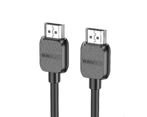 Кабель BOROFONE BUS02 Vivido HDTV 2.0 male-to-male 4K HD data cable(L=2M) Black (6941991105982)