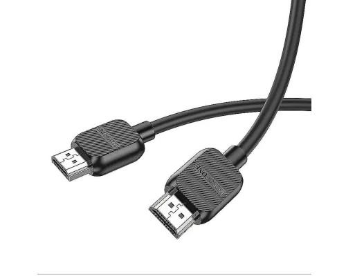 Кабель BOROFONE BUS02 Vivido HDTV 2.0 male-to-male 4K HD data cable(L=2M) Black (6941991105982)