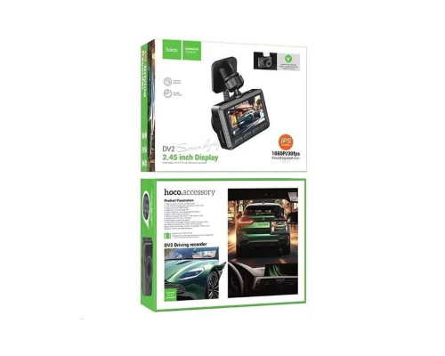 Відеореєстратор HOCO DV2 Driving recorder with display Black (6942007608176)