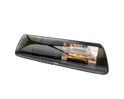 Відеореєстратор HOCO DV4 4.5-inch rearview mirror driving recorder(dual-channel) Iron Gray mag-6942007616782145050