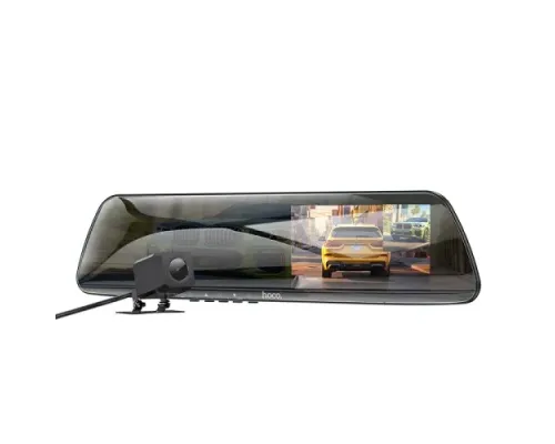 Відеореєстратор HOCO DV4 4.5-inch rearview mirror driving recorder(dual-channel) Iron Gray mag-6942007616782145050