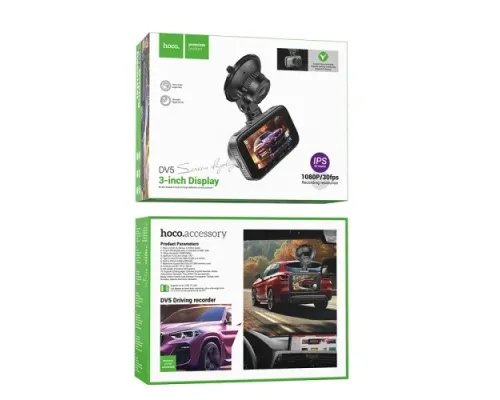 Відеореєстратор HOCO DV5 Driving recorder with 3-inch display Чорний mag-6942007619738145065