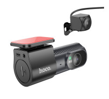 Відеореєстратор HOCO DV8 2K display hidden driving recorder(with rear camera) Black (6942007623384)